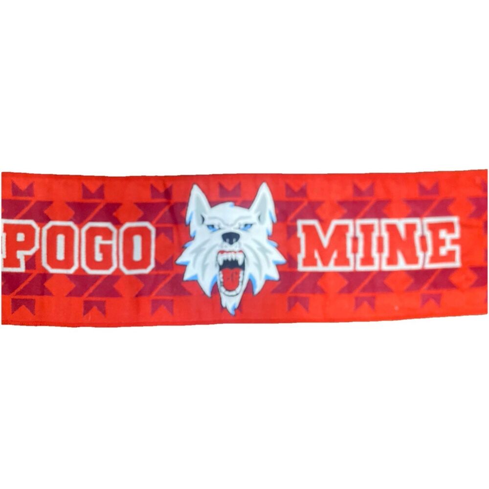 Fairbanks Ice Dogs Team Fringe Scarf Hockey Northern Star Pogo Mine 54”